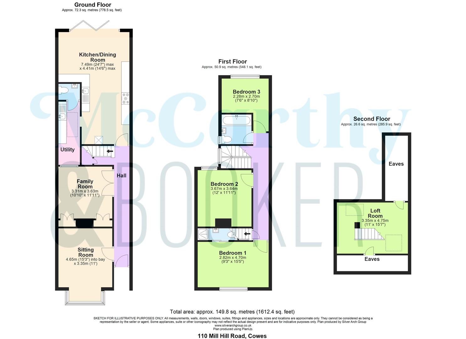 BEAUTIFULLY PRESENTED PERIOD PROPERTY - Mill Hill Road, Cowes floorplan